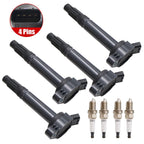 For Toyota Avalon Camry RAV4 L4 UF487 4X Ignition Coil & 4X Spark Plugs