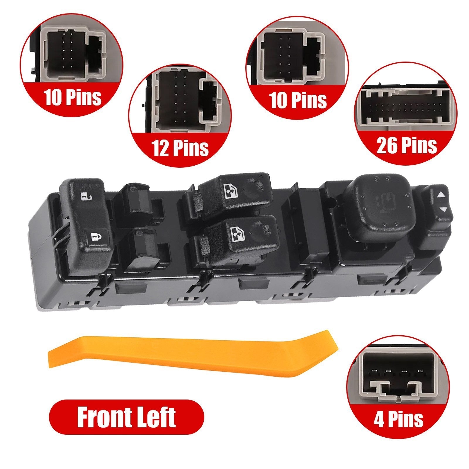 Power Window Switch Front Driver Left Side For 03-07 Chevy Silverado 15883322