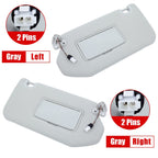 Pair LH+RH Sun Visor Gray For  Nissan Pathfinder 2014-19 Infiniti QX60 W/Lamp