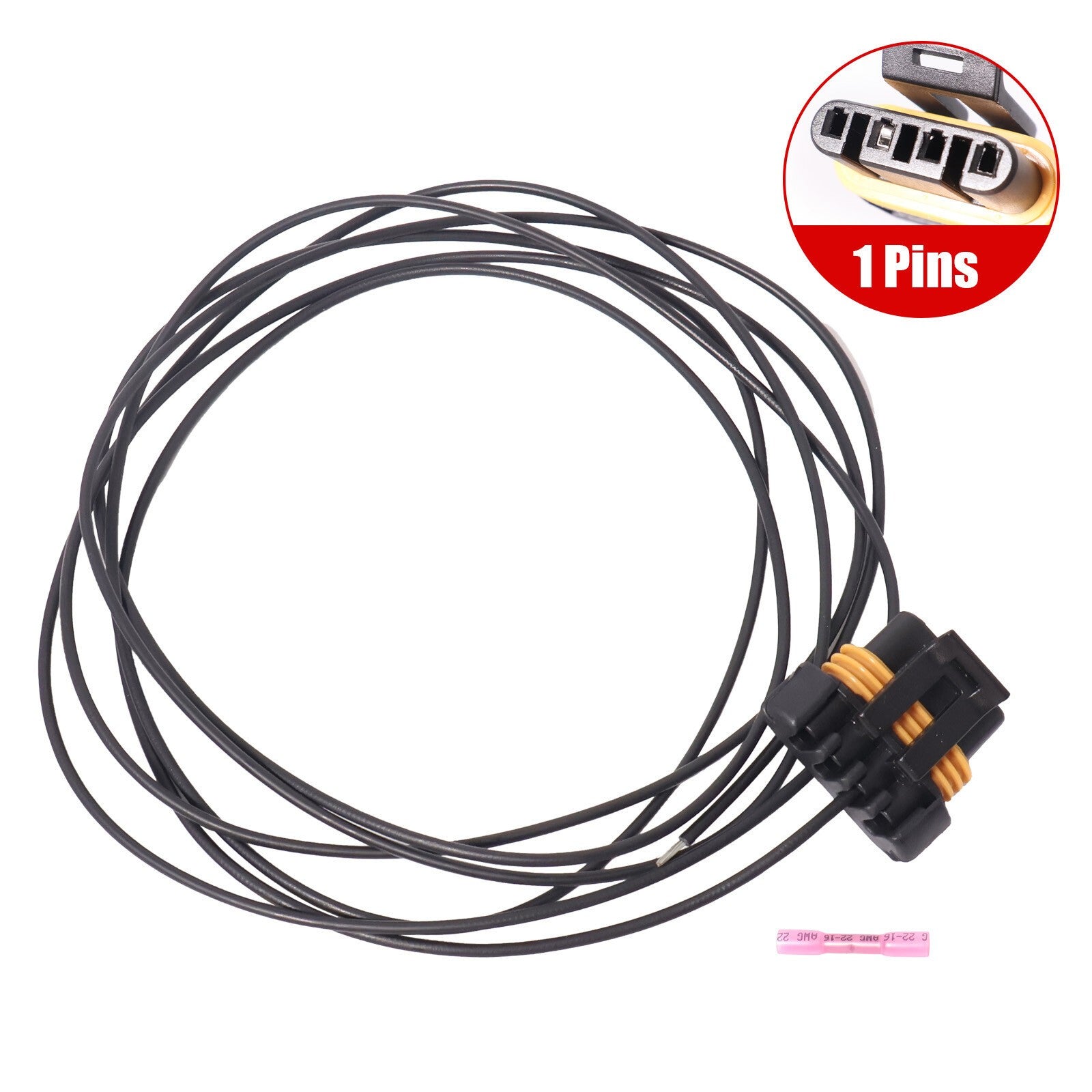 New 96" 12v Resistor Wire Pigtail Convert To Signal LS Gen III 4 pin Alternator