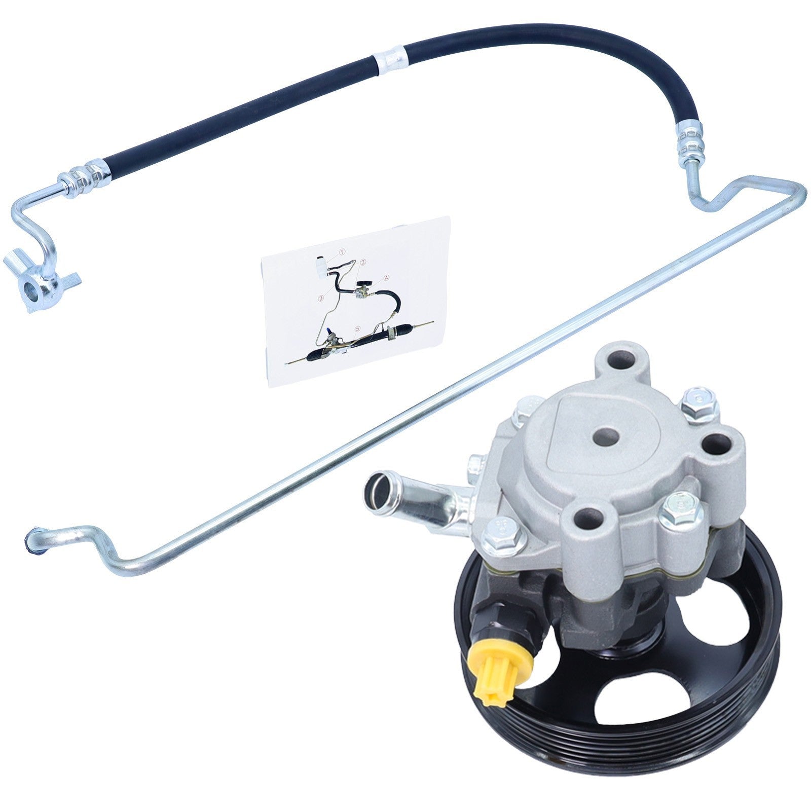 Power Steering Pump &Pressure Line For Toyota 00-06 Tundra 01-07 Sequoia 4.7L V8