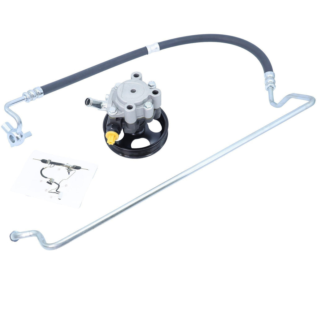 Power Steering Pump &Pressure Line For Toyota 00-06 Tundra 01-07 Sequoia 4.7L V8