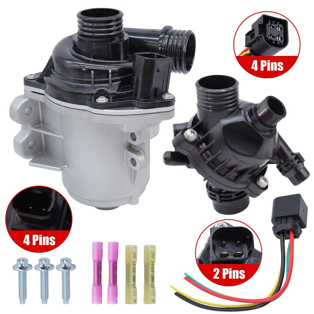 Electric Water Pump W/Thermostat/Harness For BMW X1 X3 X4 X5 3.0 L6 11517632426