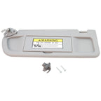 Sun Visors W/Hanger Driver Left Side Hand For Honda Civic 2006-2008 Light Gray
