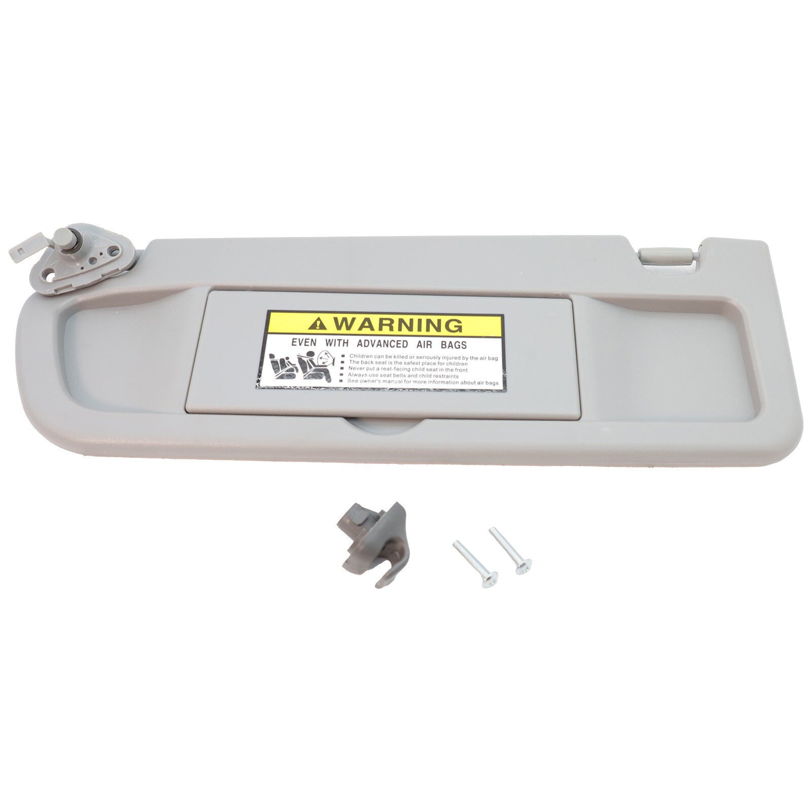 Sun Visors W/Hanger Driver Left Side Hand For Honda Civic 2006-2008 Light Gray