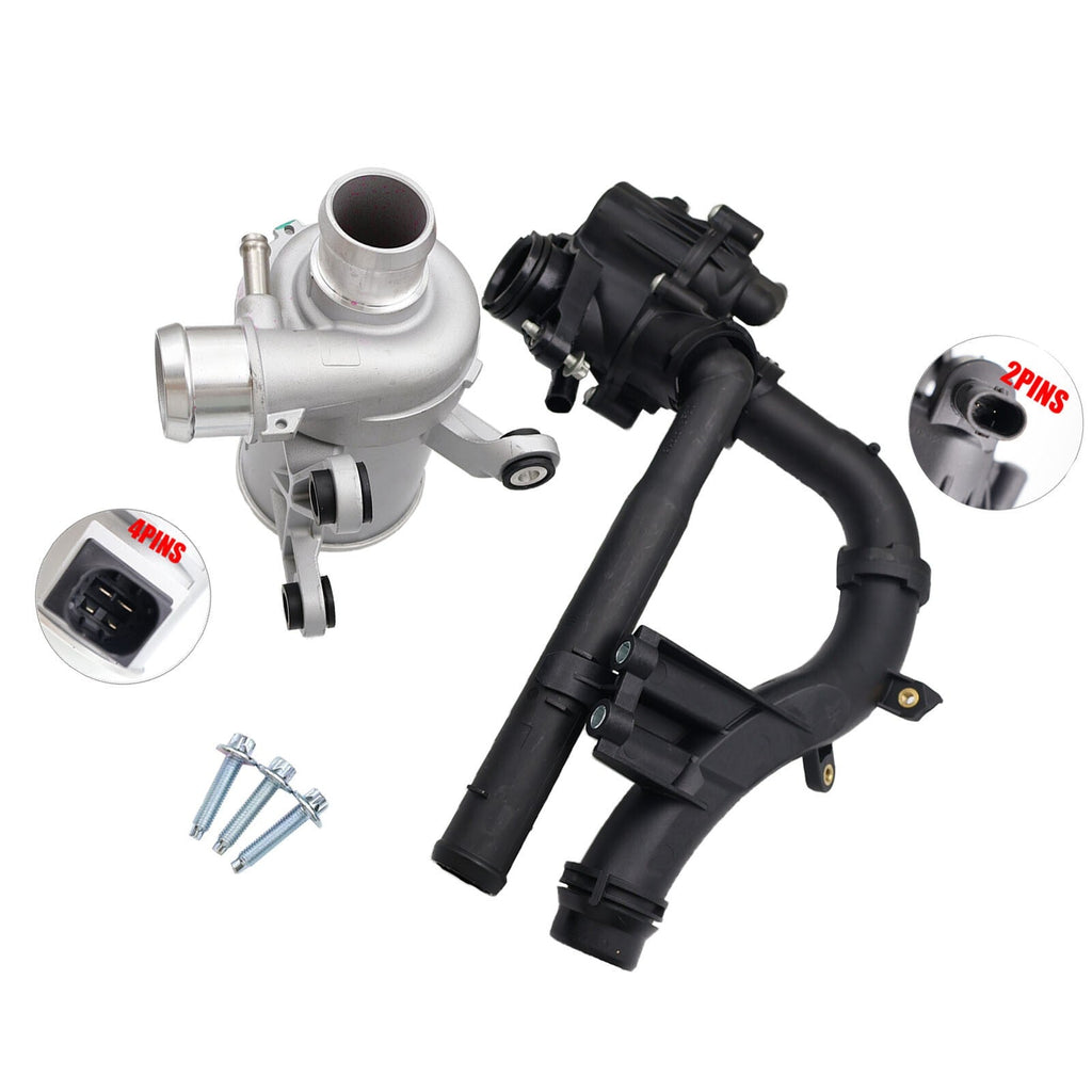 For Mercedes C350e Electronic Water Pum W/3 Bolts & Engine Coolant Thermostat