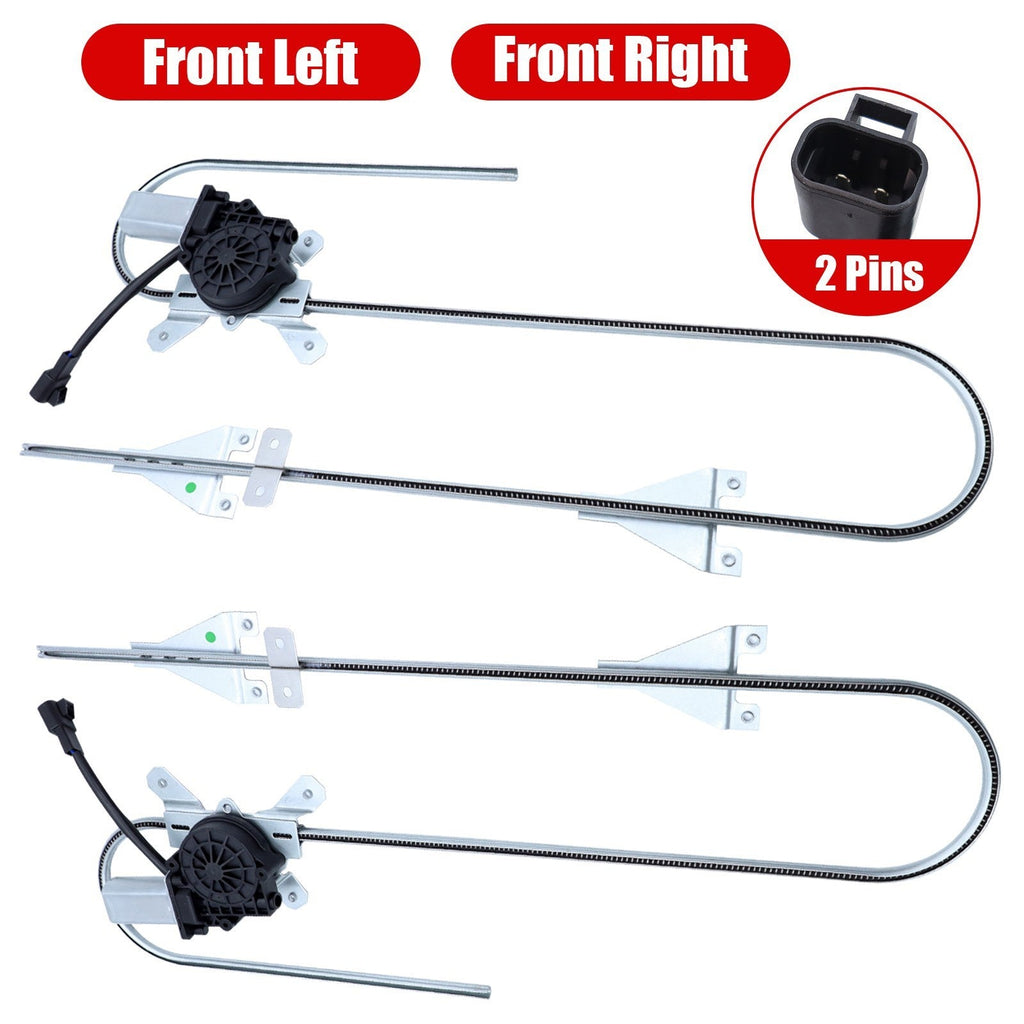 2X Front Left & Right Window Regulator W/Motor for Kenworth T370 T680 C500