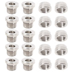 10 Set Oxygen Sensor Weld On Stainless Steel Bung + Hex Plug Cap Kit M18x1.5