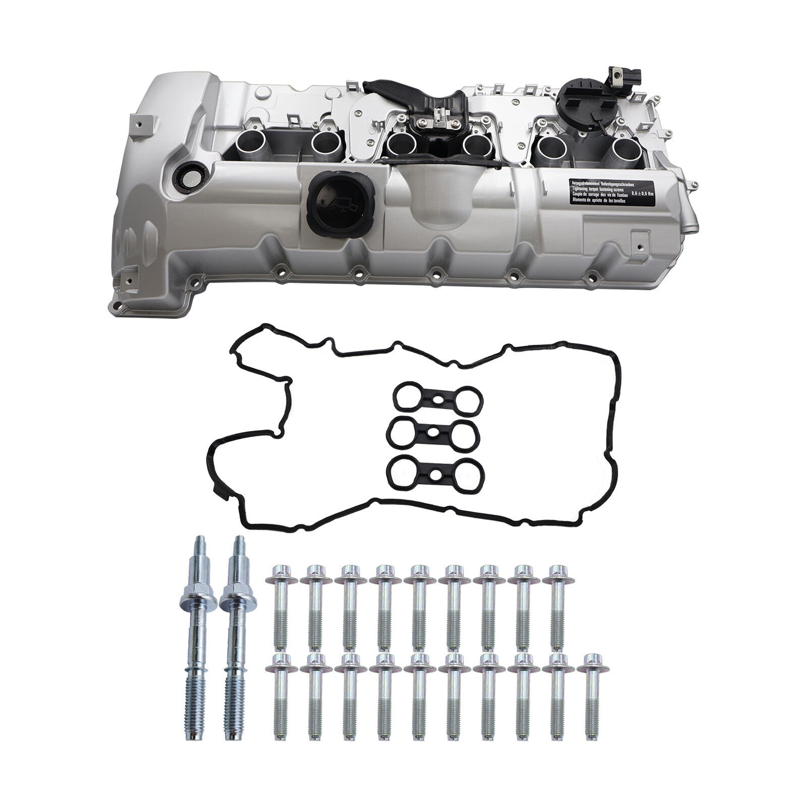 11127552281 Aluminum Valve Cover w/ Gasket & Bolts for BMW X3 X5 Z4 328i 06-13