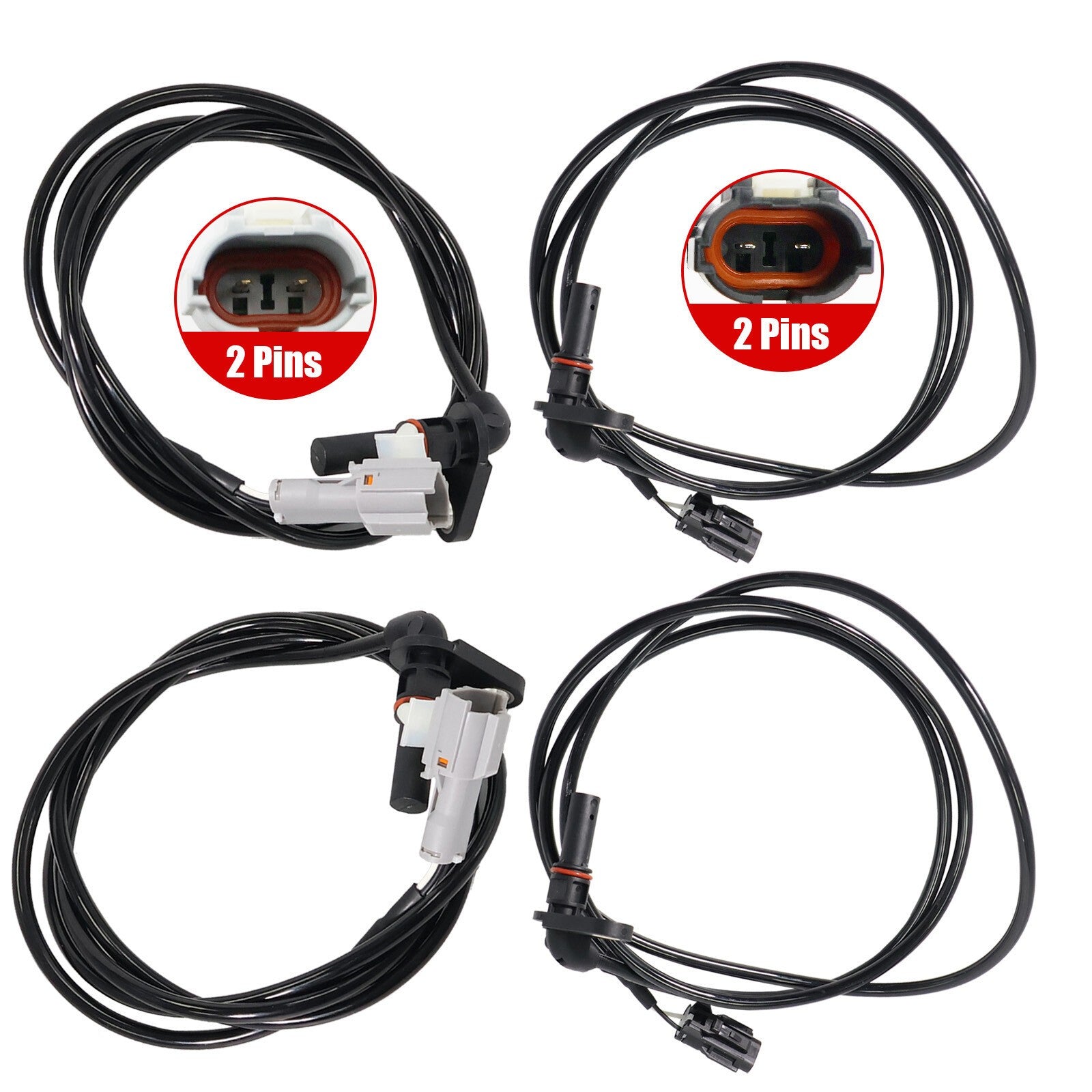 4x ABS Sensor Wheel Speed Controller Front Rear Left Right Set For Mitsubishi
