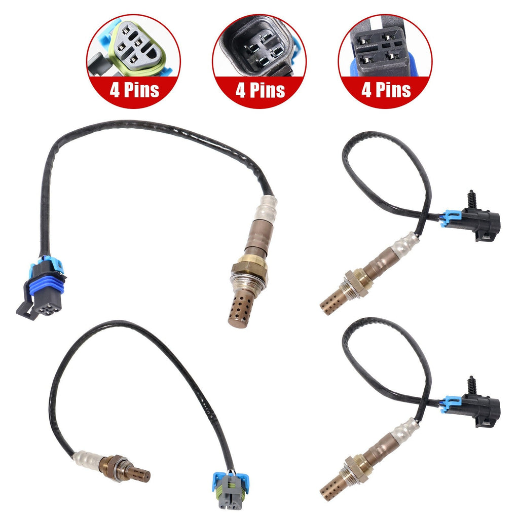 12606671 4 x O2 Oxygen Sensor For Chevy Trailblazer 2008-2009 GMC Envoy Saab
