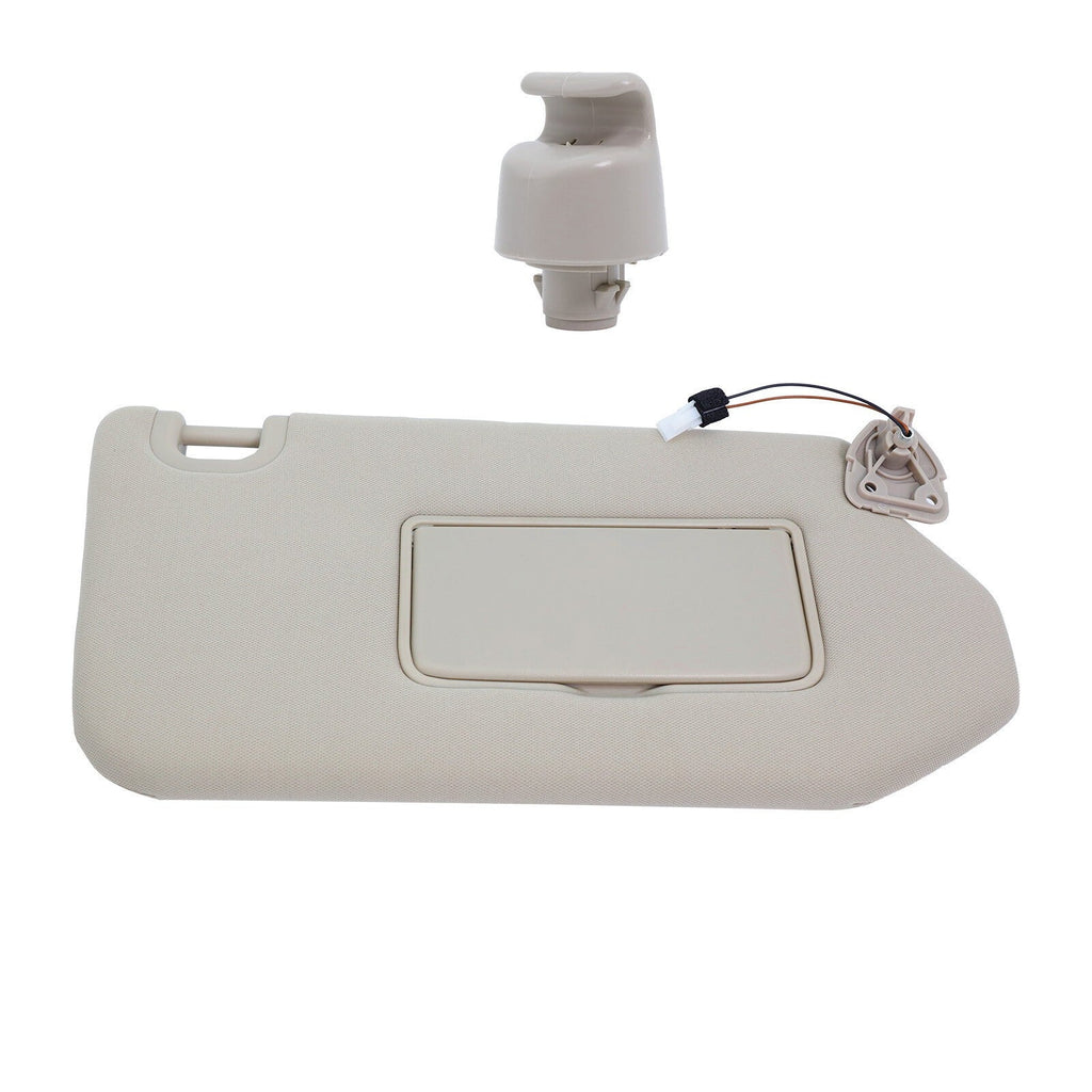 Beige Right Side Sun Visor w/Light &Clip For Nissan Pathfinder 13-18 96400-9PB0A
