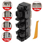 15883320 Power Window Switch Front Driver Left Side Black For Chevy Silverado