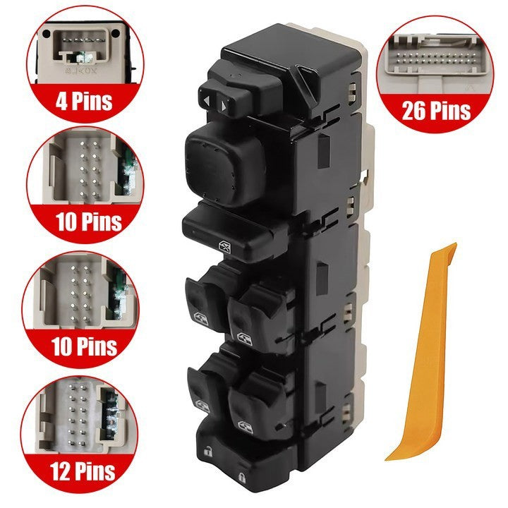 15883320 Power Window Switch Front Driver Left Side Black For Chevy Silverado