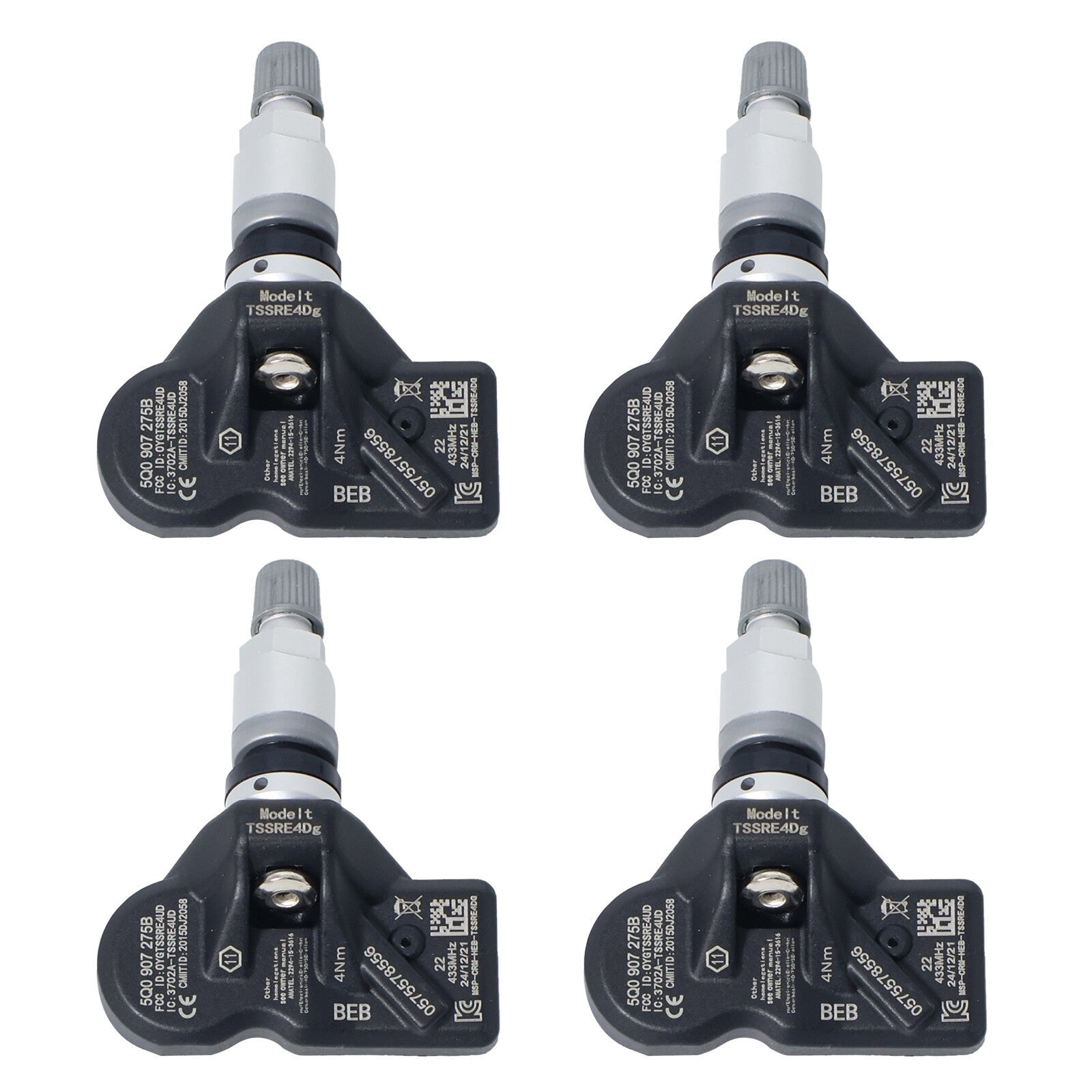 4x Tire Pressure Monitoring Sensor 5Q0907275B For Audi Rolls-Royce VW Porsche
