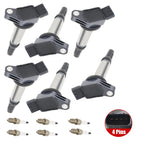 For 2006-2018 Toyota Camry RAV4 Lexus UF487 6X Ignition Coil + 6X Spark Plugs