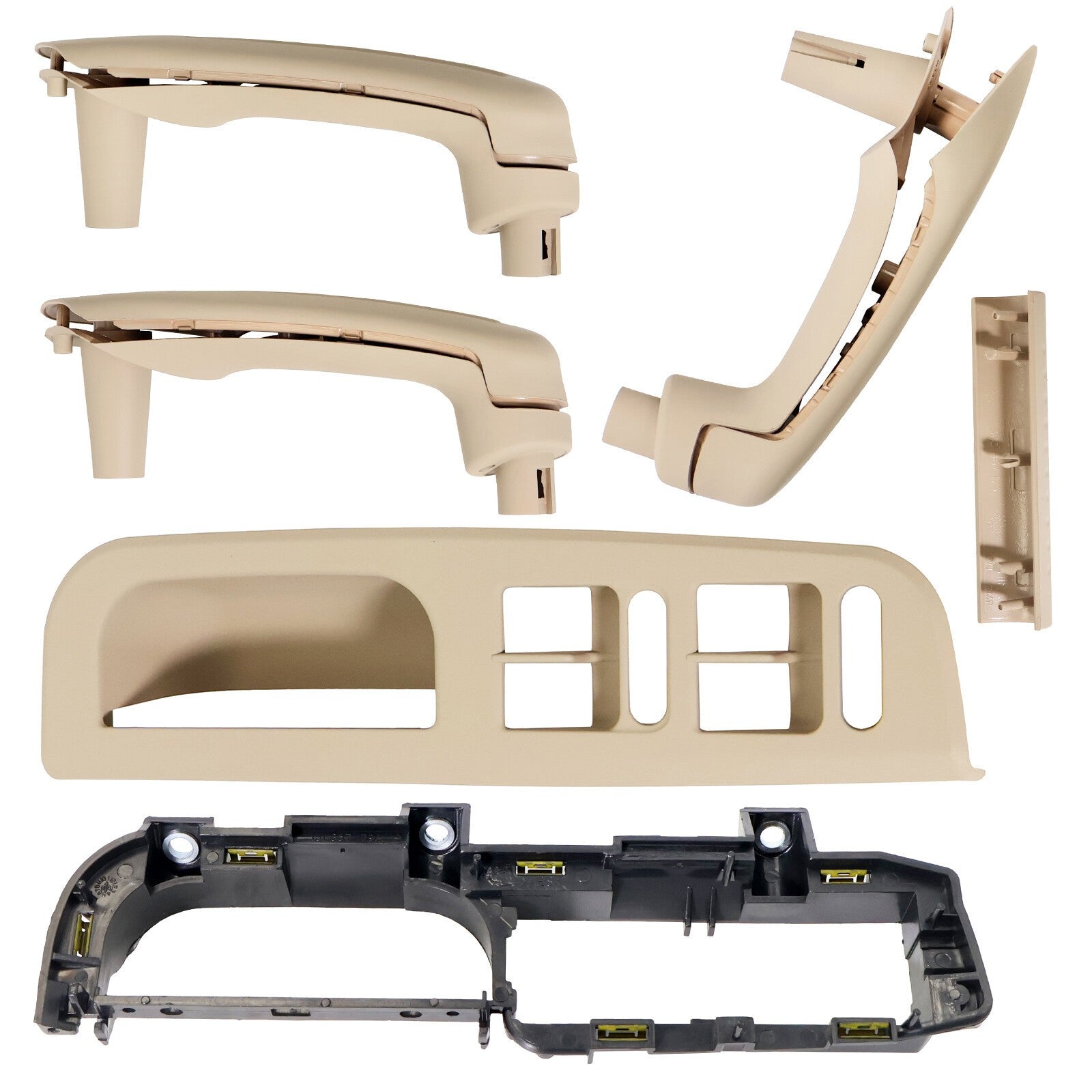 1 Set Window Switch Panel Bezel Door Handle Trim Beige for VW 1J0867171A Beige