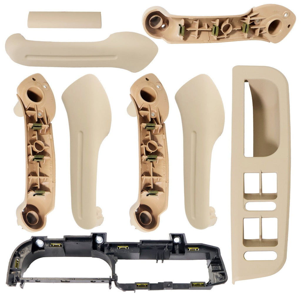 1 Set Window Switch Panel Bezel Door Handle Trim Beige for VW 1J0867171A Beige