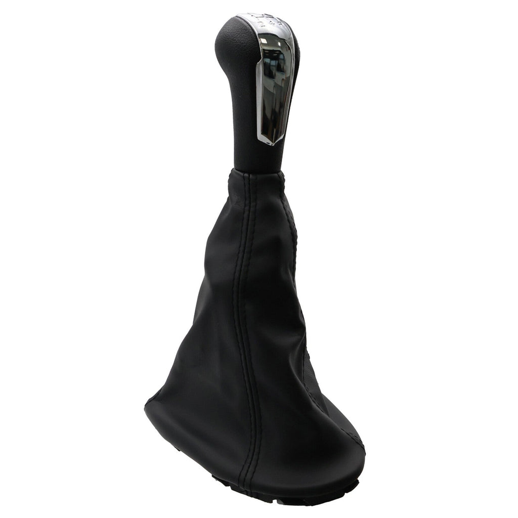 1x Gear Shift Knob 5 Speed With Boot Chrome For 11-16 Chevrolet Spark 1.2L