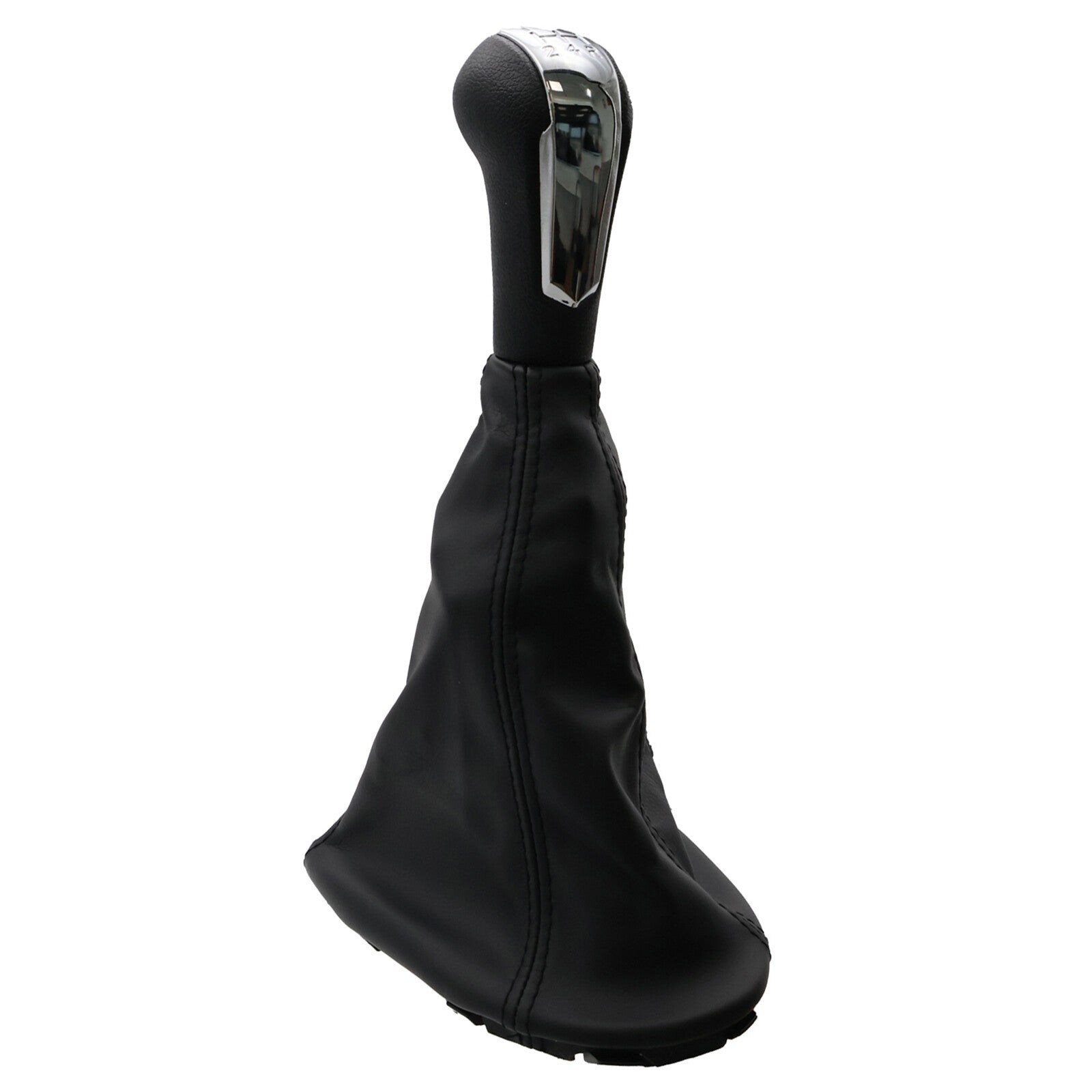 1x Gear Shift Knob 5 Speed With Boot Chrome For 11-16 Chevrolet Spark 1.2L
