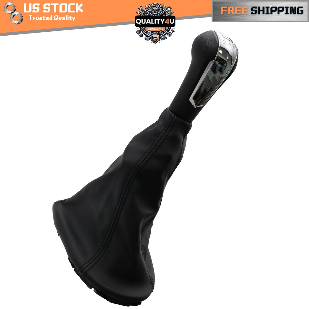 1x Gear Shift Knob 5 Speed With Boot Chrome For 11-16 Chevrolet Spark 1.2L