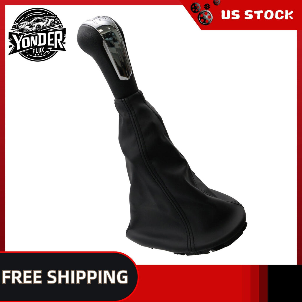 1x Gear Shift Knob 5 Speed With Boot Chrome For 11-16 Chevrolet Spark 1.2L