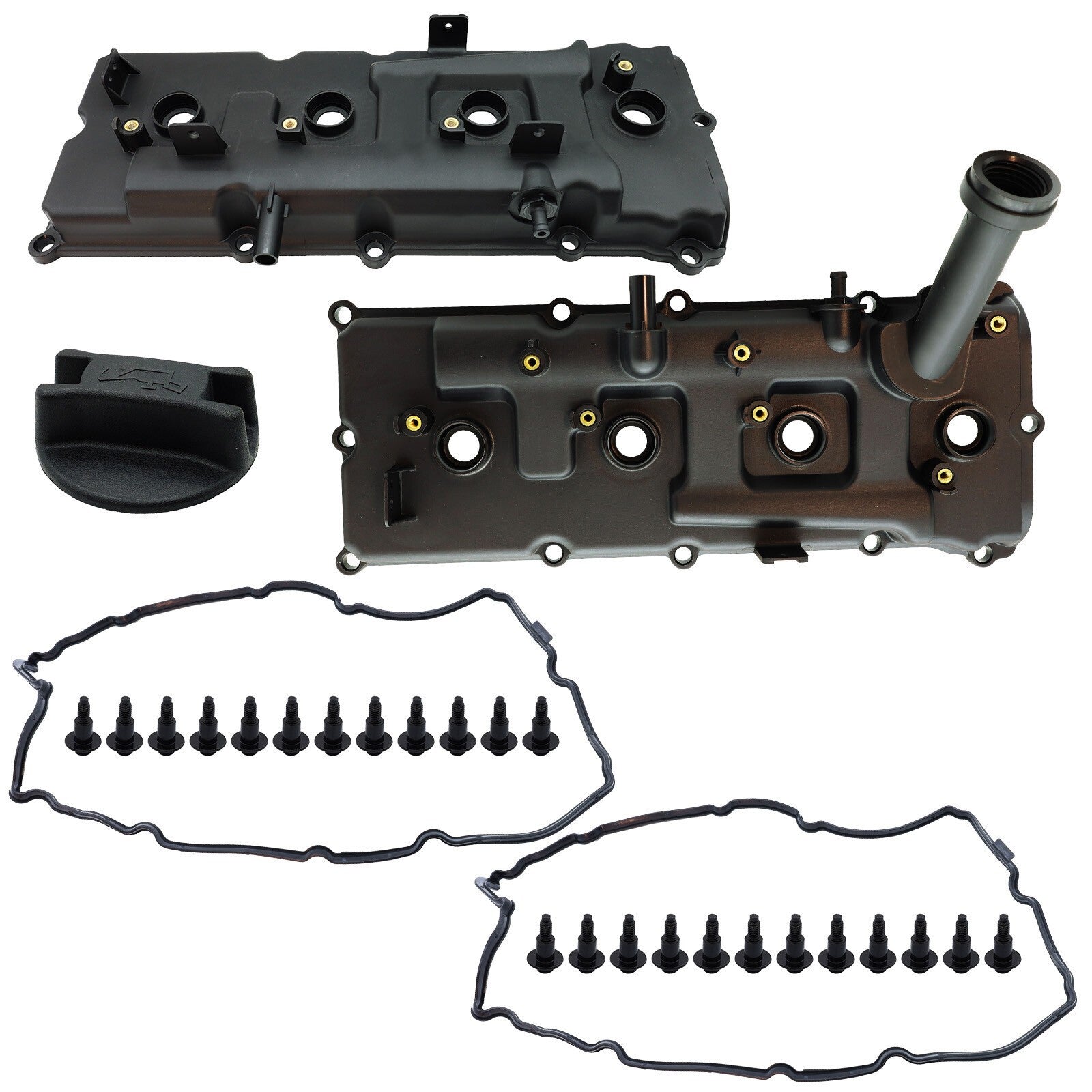 New 2x LH & RH Valve Cover w/Gasket & Cap For 04-16 Nissan Armada Infiniti QX56