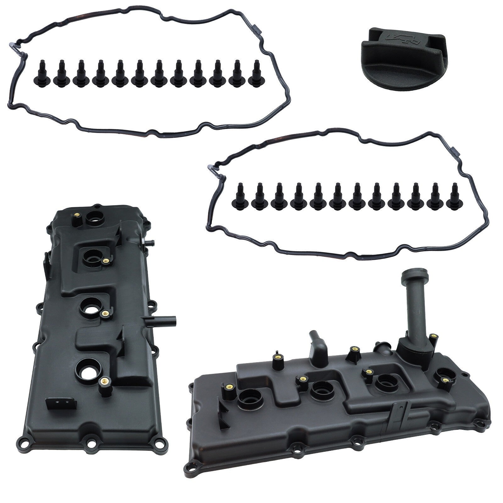 New 2x LH & RH Valve Cover w/Gasket & Cap For 04-16 Nissan Armada Infiniti QX56