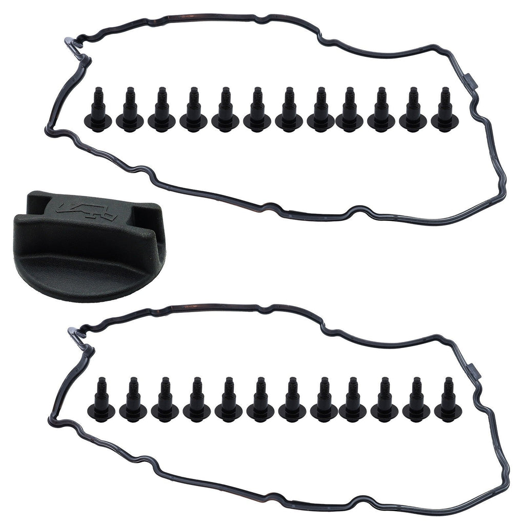 New 2x LH & RH Valve Cover w/Gasket & Cap For 04-16 Nissan Armada Infiniti QX56