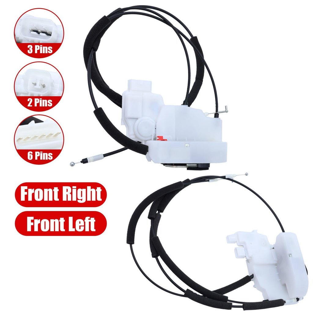 2 Front Left&Right Side Door Lock Actuator For Nissan Pathfinder 2007-2012 6-Pin