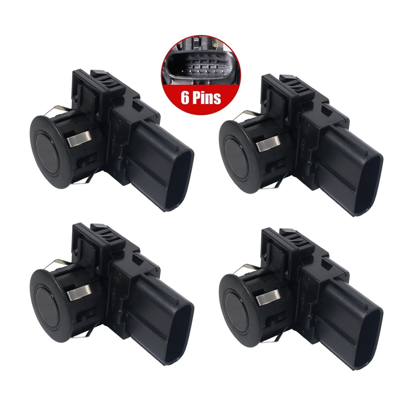 4X Fit Toyota Sienna 11-17 Bumper PDC Parking Sensor + Retainer Black 8934148010