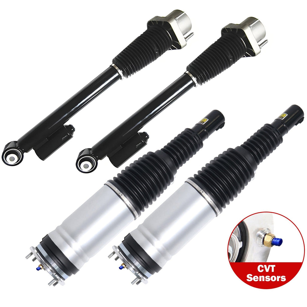 For Range Rover L405 12-20 Set of 4 Front Rear Air Suspension Shock Struts w/CVD