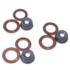 3X Cylinder Injector Seal Kit w/Heat Shield For Kubota D662 D7223 15221-94020