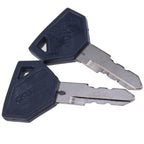 2 Pcs Ignition Keys 198360-52160 for Yanmar Excavator Grader Dozer John Deere