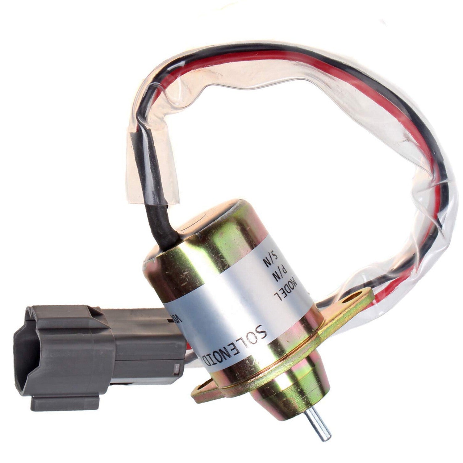 12V Fuel Shutoff Solenoid M810324 for John Deere Excavator E18ZS 26G PC4 27D 17D