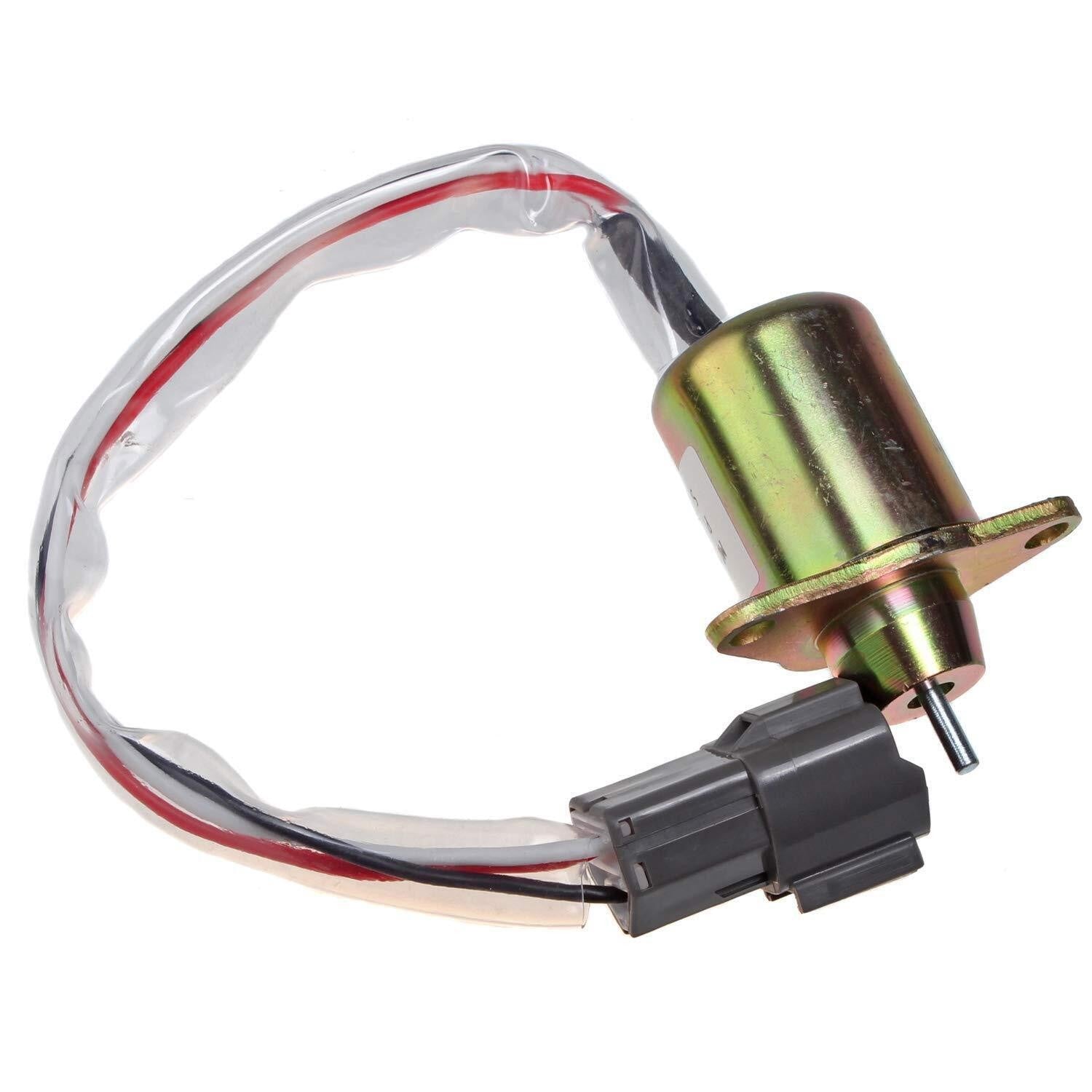 12V Fuel Shutoff Solenoid M810324 for John Deere Excavator E18ZS 26G PC4 27D 17D