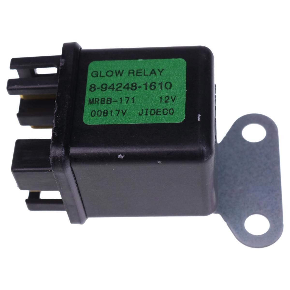 12V Glow Plug Relay 8942481610 for Isuzu 4JA1 4JB1 Hitachi EX27U EX30U EX35U