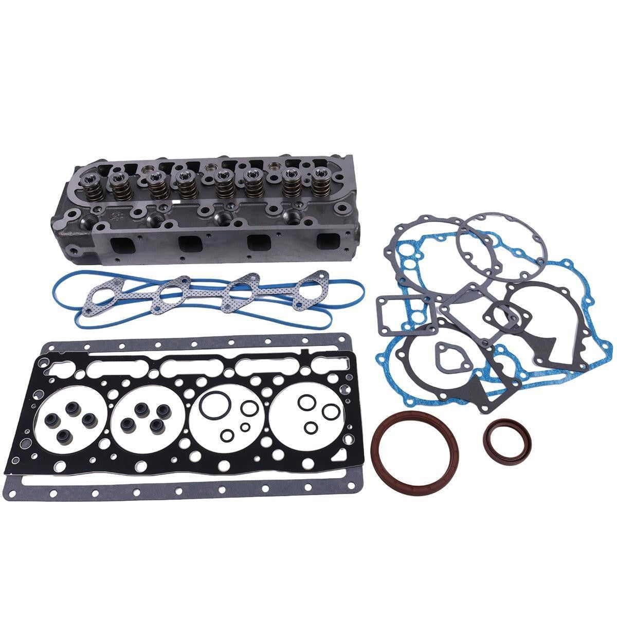 Complete Cylinder Head & Full Gasket Kit for Kubota Engine V1505 V1505-E2B