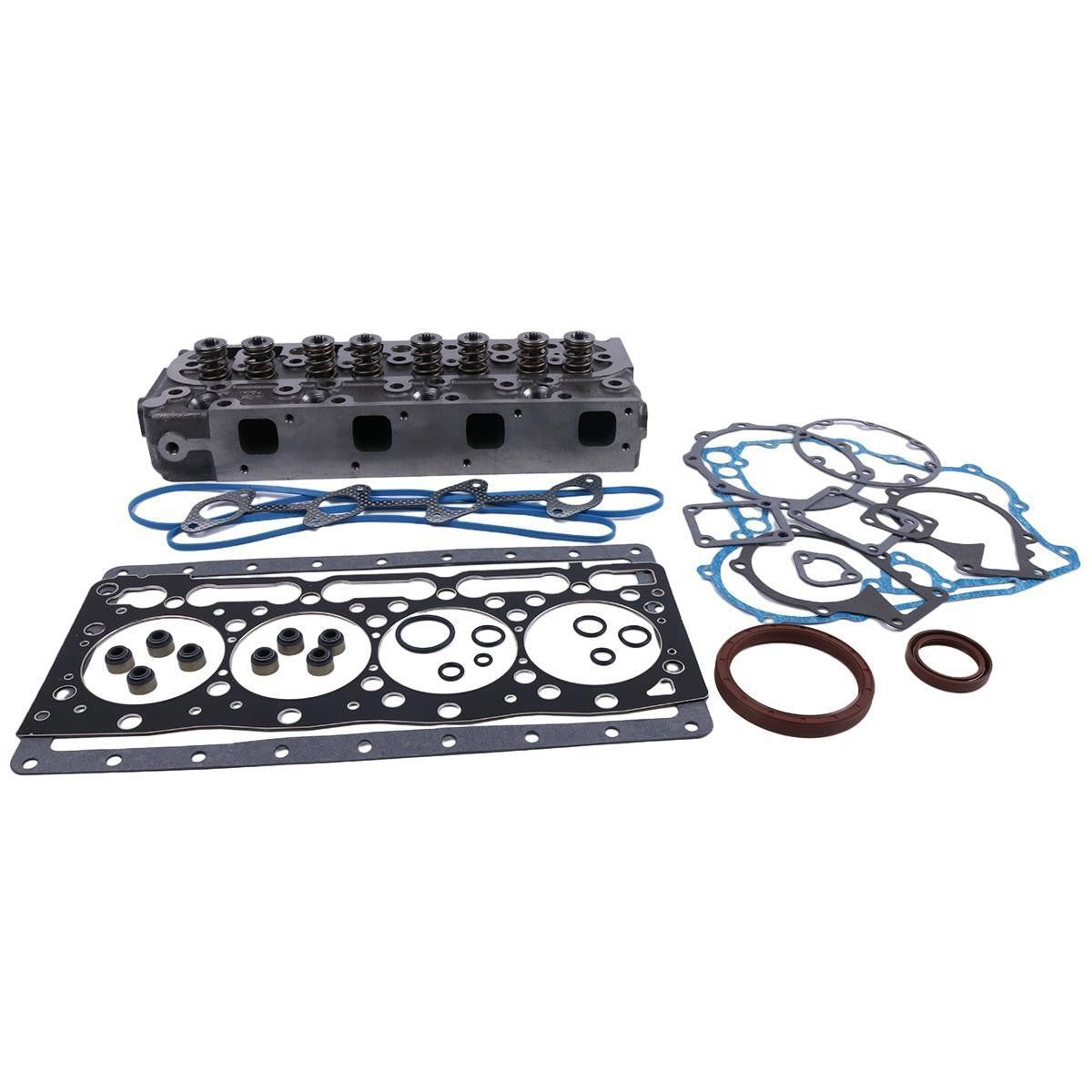 Complete Cylinder Head & Full Gasket Kit for Kubota Engine V1505 V1505-E2B