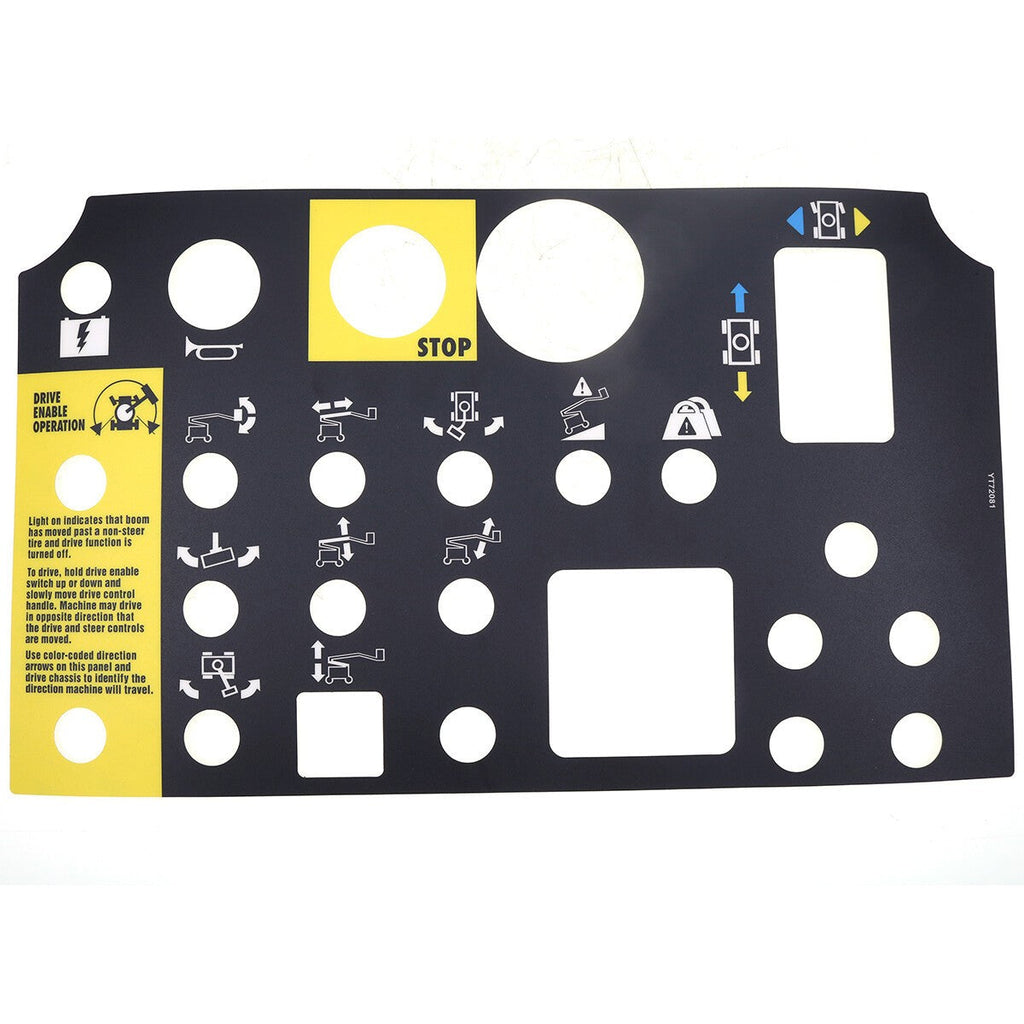 Platform Control Panel Decal 72081 72081GT for Genie Z-34/22N Z-34/22 DC Z-34/22
