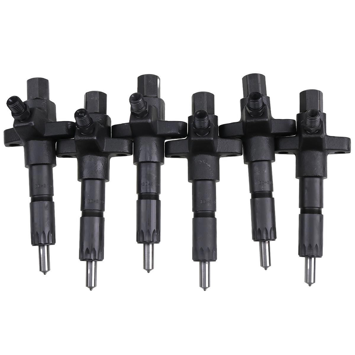6 PCS Fuel Injector 1-15300250-2 for Isuzu 6BD1 6BG1 Hitachi EX200-2 EX200-3