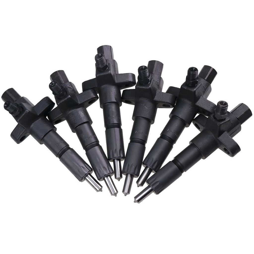 6 PCS Fuel Injector 1-15300250-2 for Isuzu 6BD1 6BG1 Hitachi EX200-2 EX200-3