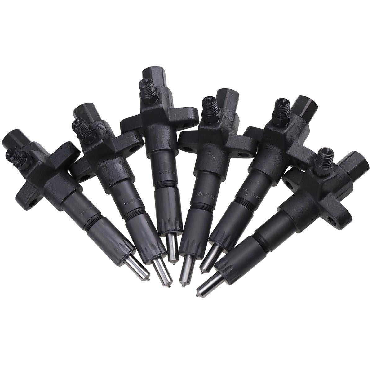 6 PCS Fuel Injector 1-15300250-2 for Isuzu 6BD1 6BG1 Hitachi EX200-2 EX200-3