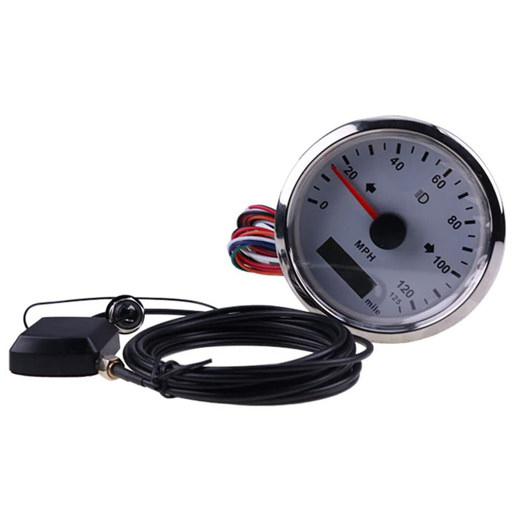 GPS Speedometer 125MPH Adjustable for Boat Car 3 3/8 12V 24V with Backlight