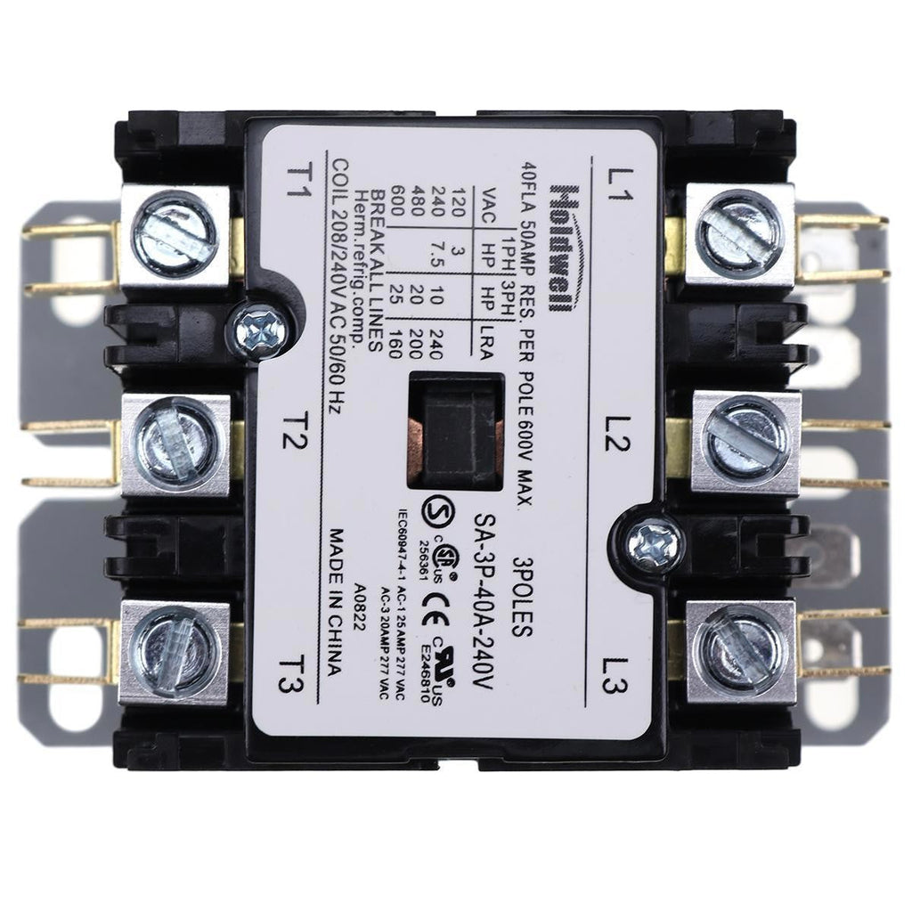 2X SA-3P-40A-240V Coil Definite Purpose Contactor 3 Poles 40 Amp 240V AC