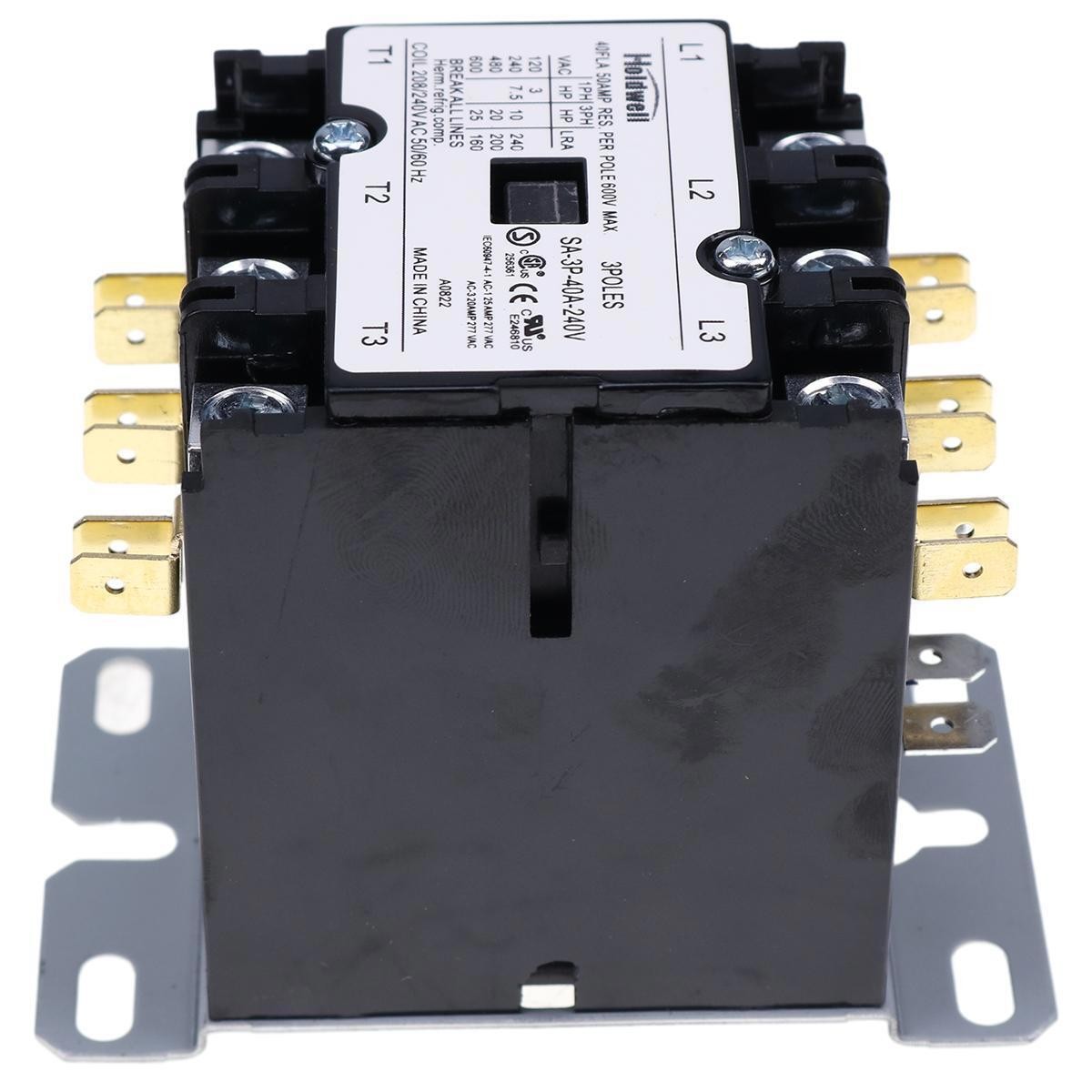 2X SA-3P-40A-240V Coil Definite Purpose Contactor 3 Poles 40 Amp 240V AC