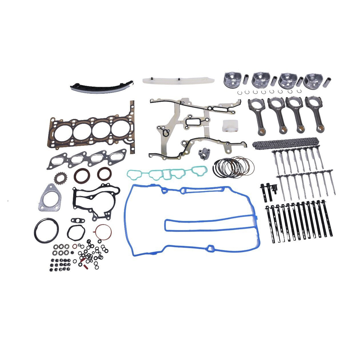 Engine Pistons Overhaul Rebuild Kit - Con Rods For 11-16 Chevy Cruze Buick 1.4L