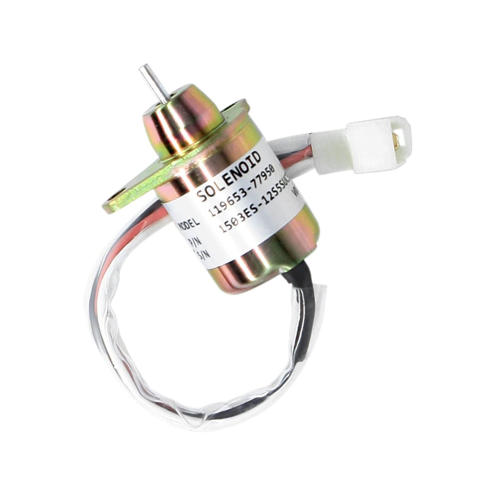 12V Fuel Shut Off Stop Solenoid Valve 2503531 for Yanmar Cummins Excavator