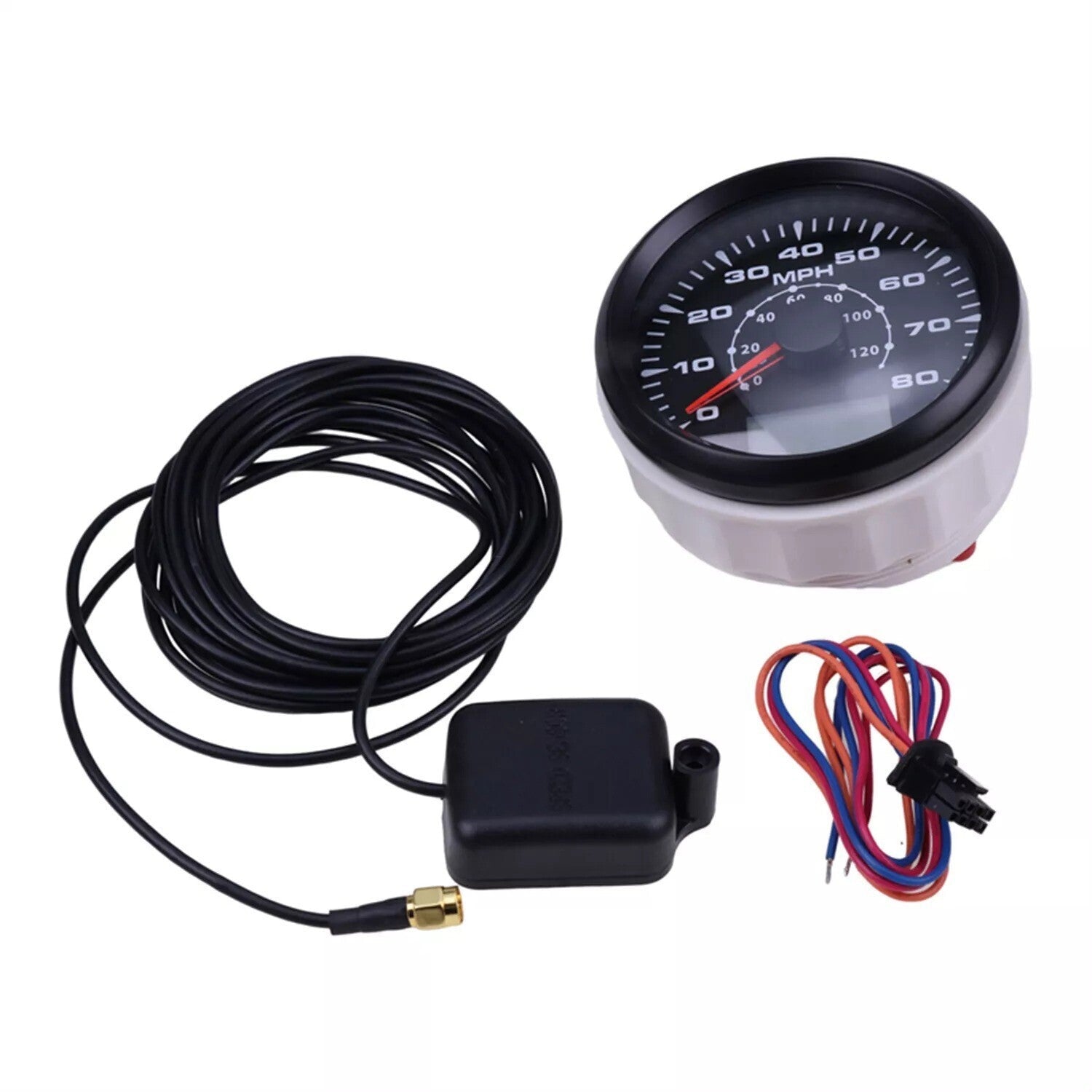 GPS Speedometer Odometer B07DY3MBJL 12V/24V 85mm 0-80MPH 0-120km/h for Eling