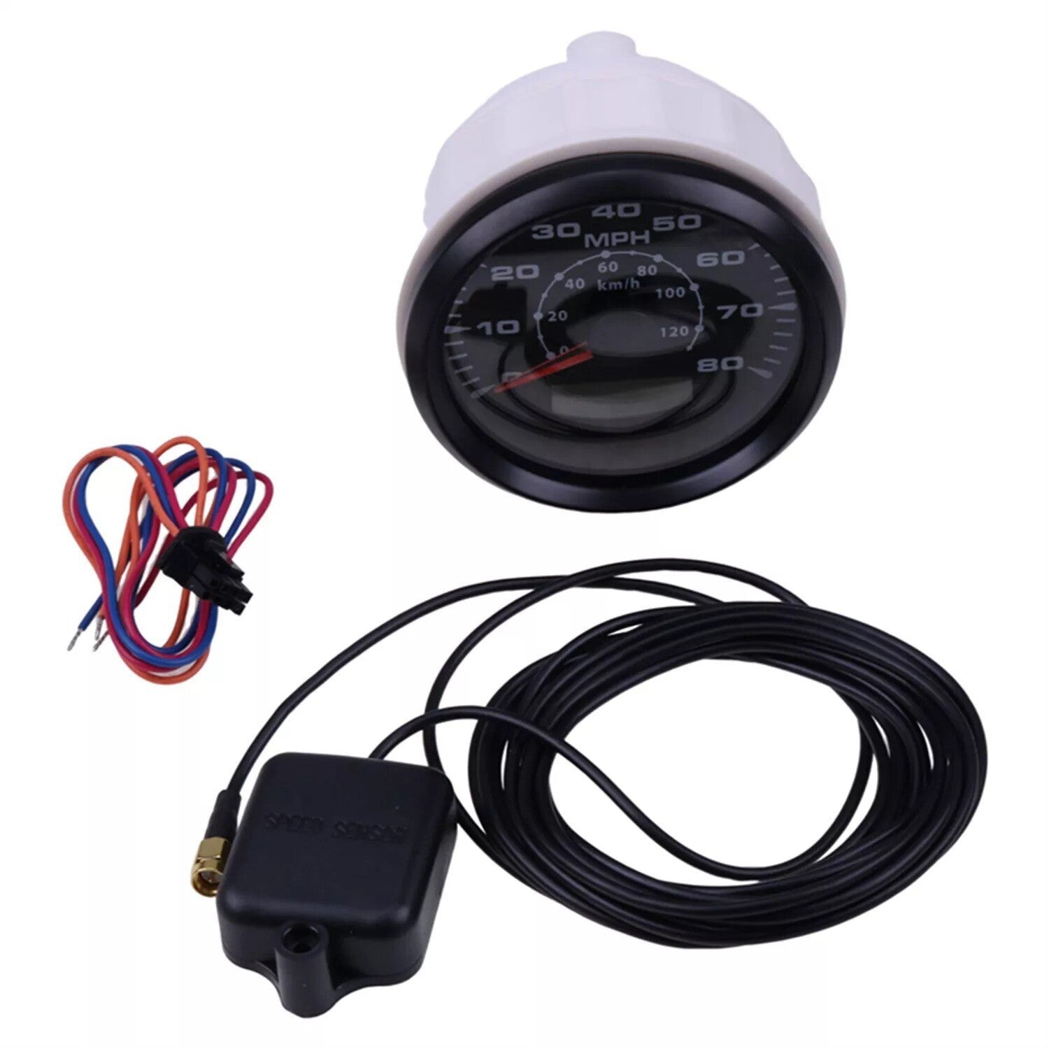 GPS Speedometer Odometer B07DY3MBJL 12V/24V 85mm 0-80MPH 0-120km/h for Eling